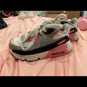 Nike Air Max 90 LTR GS Leather OG White Grey Pink